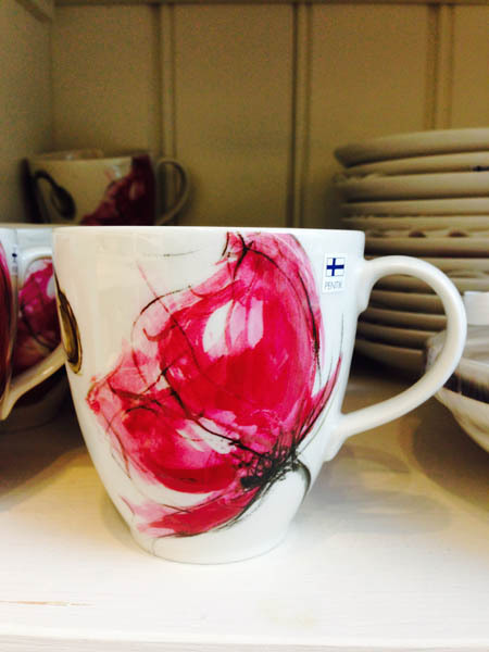 芬兰进口杯子-Pentik杯子花朵 精美杯子花朵 陶瓷杯