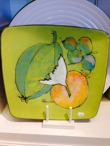 芬兰进口绿色盘子-Pentik绿色盘子 陶瓷盘子