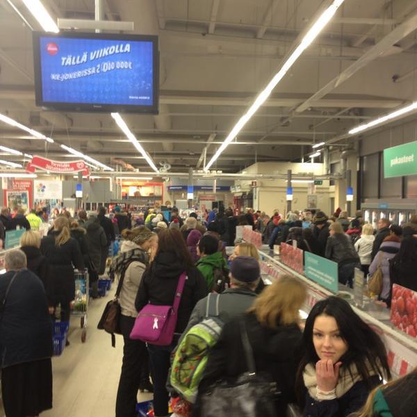 Photo taken at K-citymarket by Jare W. on 11/1/2013-北博滕区奥卢工厂街5 Photo taken at K-citymarket by Jare W. on 11/1/2013