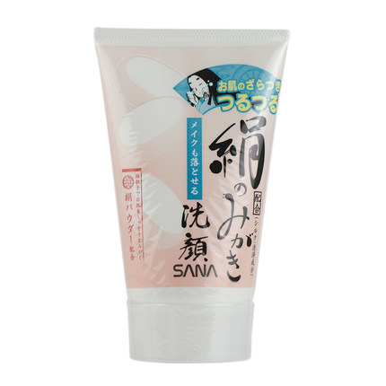 包邮日本 SANA莎娜 绢丝卸妆洗面奶120g 去角质洁面乳 保湿不刺激