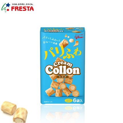 日本原装正品glico格力高Collon奶油卷饼干甜好吃办公室零食