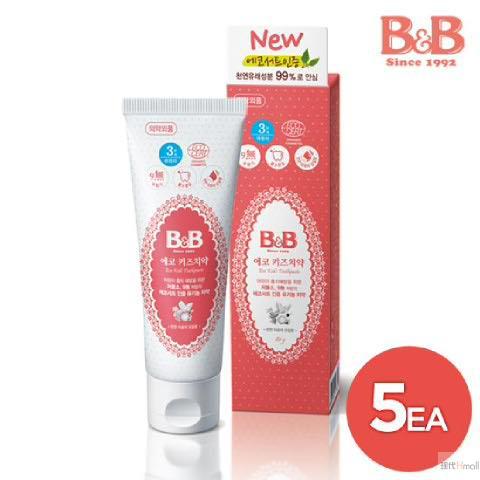 韩国正品直邮保宁 婴幼儿牙膏80g*5