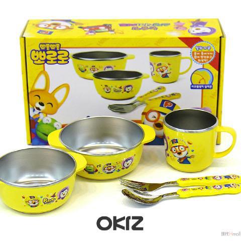 韩国啵乐乐Pororo儿童餐具不锈钢碗宝宝餐具杯碗叉勺套装 H0956 韩国啵乐乐Pororo儿童餐具不锈钢碗宝宝餐具杯碗叉勺套装 H0956