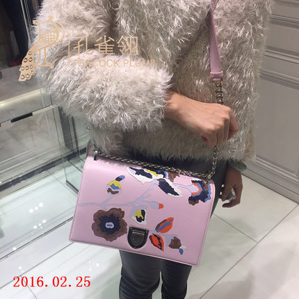 Dior迪奥dior女包16春款时尚印花口盖单肩包斜跨包
