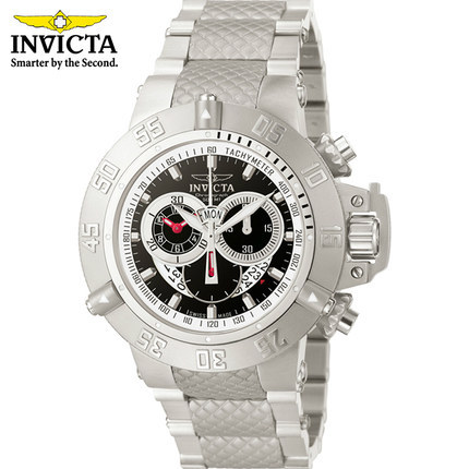 INVICTA瑞士石英手表男士商务防水蓝宝石大表盘精钢表带游泳潜水