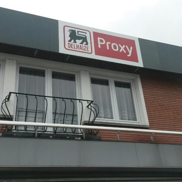 Photo taken at Proxy Delhaize by Sergio S. on 10/13/2013