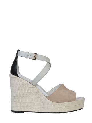 Hogan/草编坡跟凉鞋