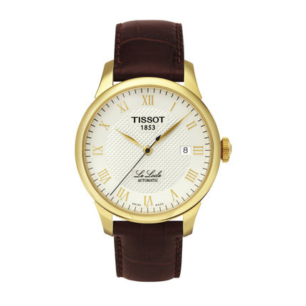 全球联保瑞士 天梭TISSOT力洛克系列男表T41.5.413.73皮带机械表