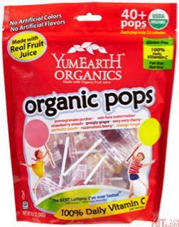 YummyEarth Organic维生素混合水果口味棒棒糖 245g