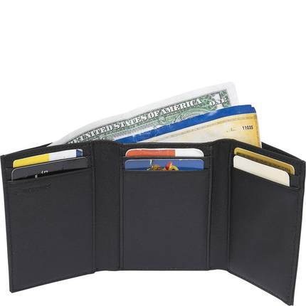 美国直邮 VICTORINOX/维氏正品 301635 男士纯色三折皮质钱包包邮