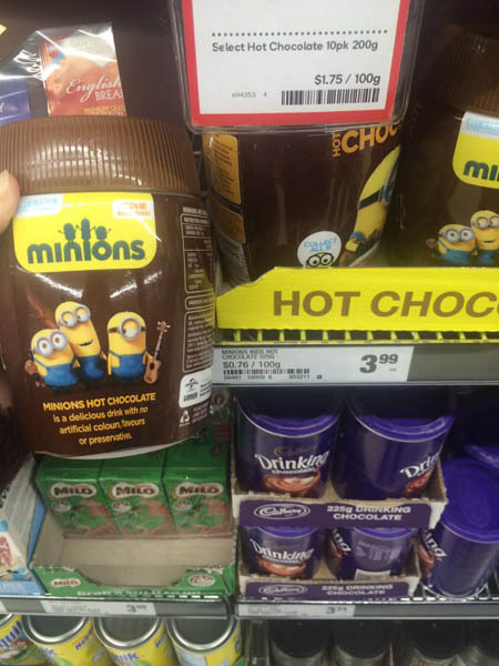 Minions巧克力冲饮 小黄人