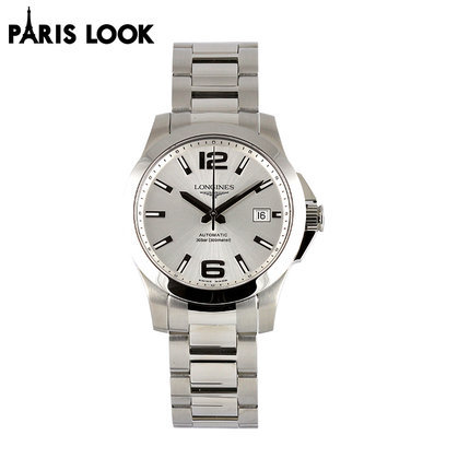 法国正品 LONGINES/浪琴康卡斯机械男表L3.676.4.76.6  全球联保