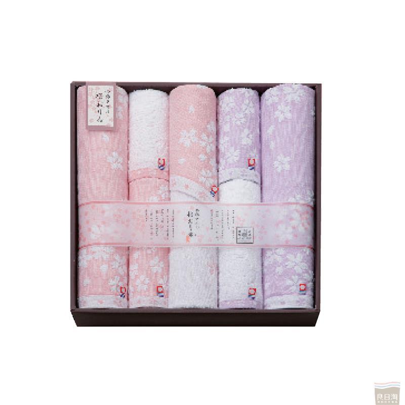 樱花提花毛巾(SAKURA ORIFU)浴巾1条面巾2条方巾2条 套装