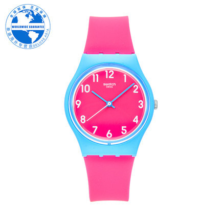 Swatch/斯沃琪 正品硅胶腕表 男女时尚休闲石英手表GS145