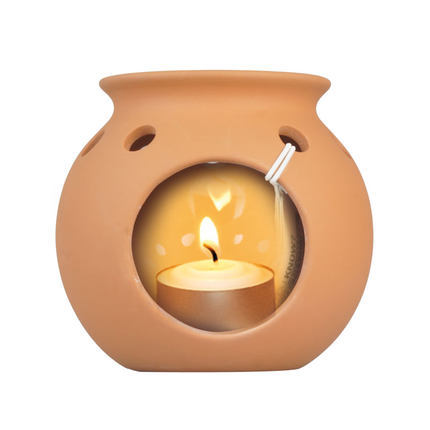 THE BODY SHOP陶土棕色陶瓷白色星星香薰炉TBS精油薰香炉 THE BODY SHOP陶土棕色陶瓷白色星星香薰炉TBS精油薰香炉