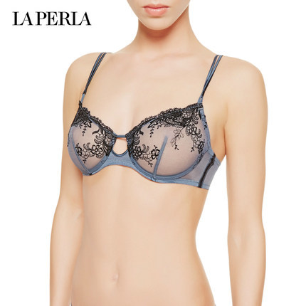 LA PERLA春夏新品女士Primula系列薄纱花卉刺绣内衣性感透视文胸