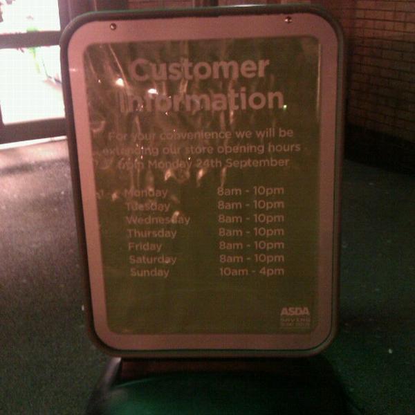 Photo taken at Asda by Alan R. on 10/9/2012-英国布拉德福德城门 Photo taken at Asda by Alan R. on 10/9/2012