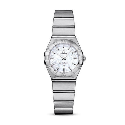 瑞士手表  欧米茄Omega手表女 石英表 钢带 123.10.24.60.05.001