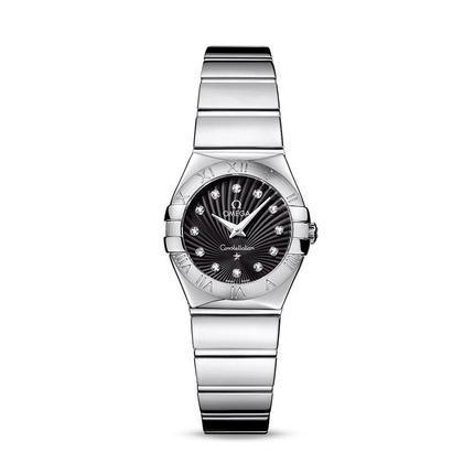 瑞士手表  欧米茄Omega手表女 石英表 钢带 123.10.24.60.51.002