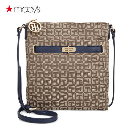 Tommy Hilfiger女款经典花纹单肩包斜挎方包Macy's2612543354 Tommy Hilfiger女款经典花纹单肩包斜挎方包Macy's2612543354
