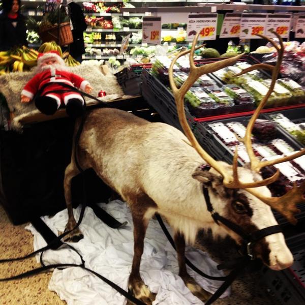 Photo taken at ICA Supermarket Torgkassen by Matthew J. on 12/25/2012