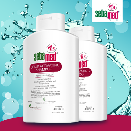 德国进口施巴活发洗发露400ml*2 生发防脱发无硅油洗发水套装正品