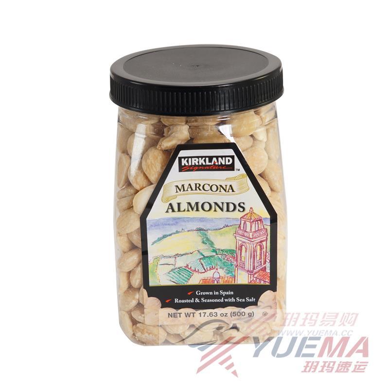 美国进口杏仁-Kirkland Marcona Almonds柯可兰 香烤大杏仁 500g