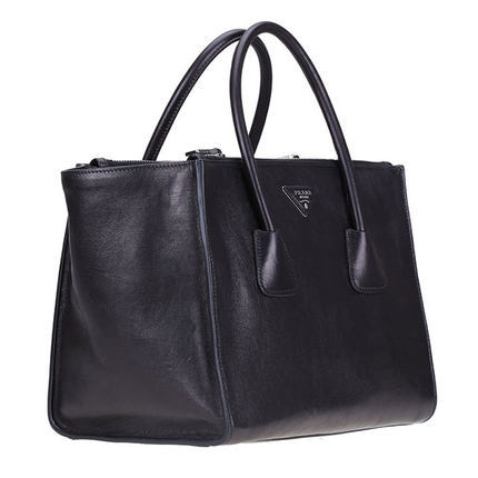 现货Prada 普拉达 女士黑色牛皮简约手提包 BN2619 PEO F0002 现货Prada 普拉达 女士黑色牛皮简约手提包 BN2619 PEO F0002