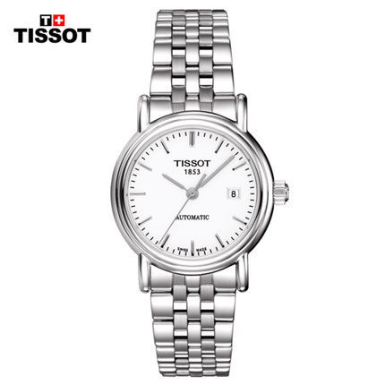 天梭Tissot-女表卡森系列T95.1.183.91钢带 机械手表全球联保