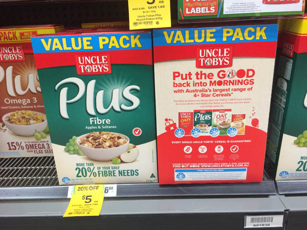 Uncle Tobys Branplus 525g