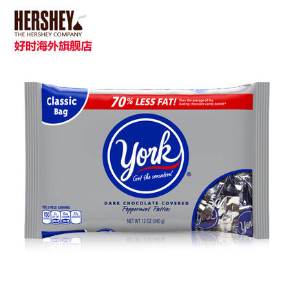 York 好时美国原装黑巧克力薄荷夹心饼340g 休闲零食 York 好时美国原装黑巧克力薄荷夹心饼340g 休闲零食