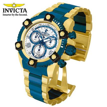INVICTA 高端商务石英手表男士蓝宝石防水不锈钢带13717