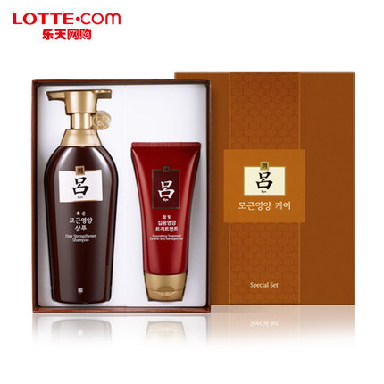 乐天网购RYOE黄吕洗发水200g红吕护发素180ml防脱滋养无硅油套装