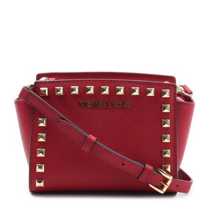 Michael kors/迈克科尔斯MK迷你牛皮铆钉单肩包女 32H4GSMC3L Michael kors/迈克科尔斯MK迷你牛皮铆钉单肩包女 32H4GSMC3L