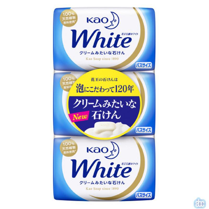 日本进口保湿皂-花王 保湿净白沐浴皂 保湿皂X3个