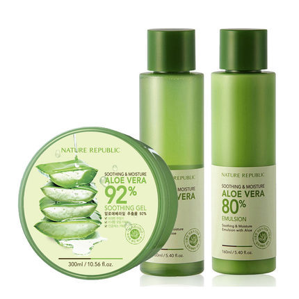 自然乐园补水套装 芦荟胶乳液爽肤水补水保湿 自然乐园补水套装 芦荟胶乳液爽肤水补水保湿