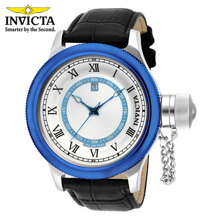 INVICTA石英手表男士 商务运动防水蓝宝石大表盘真皮带(重复）