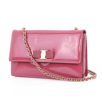Ferragamo/菲拉格慕正品女包女士链条包单肩包时尚漆皮真皮斜挎包