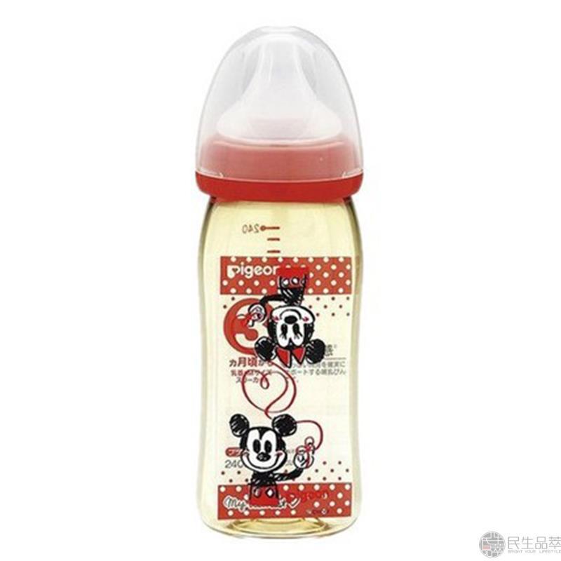 【民生品萃】Pigeon贝亲ppsu塑料奶瓶240ml米奇图案 【民生品萃】Pigeon贝亲ppsu塑料奶瓶240ml米奇图案