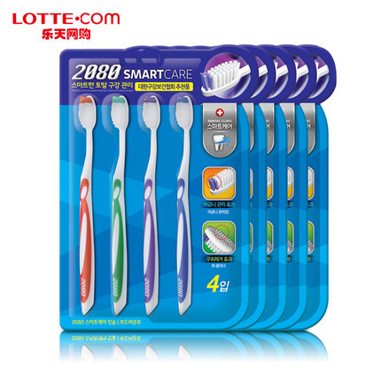 乐天网购aekyung爱敬2080韩国正品深层洁净柔软毛护理牙刷20支