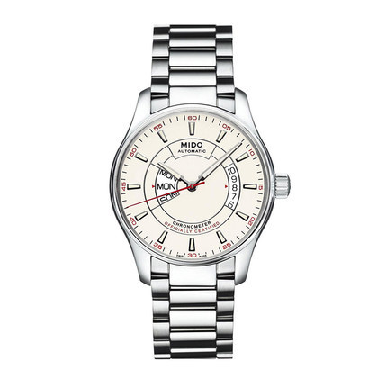 美度Mido 布鲁纳系列机械表瑞士手表钢带男表M001.431.11.031.32