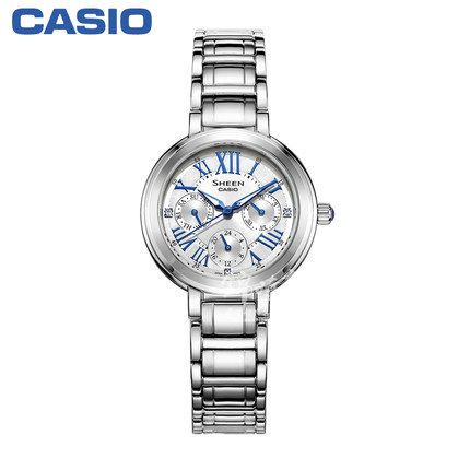 【香港直邮】Casio卡西欧 三眼时尚女士手表 SHE-3034D-7A