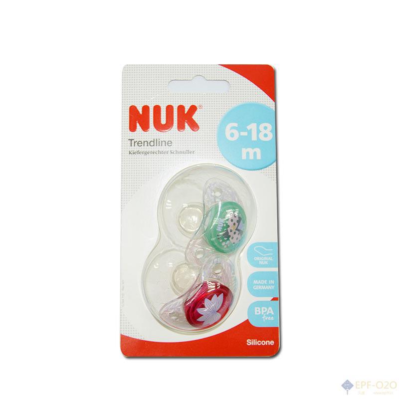 NUK Trendline系列 6-18个月宝宝 硅胶安抚奶嘴 2支/盒