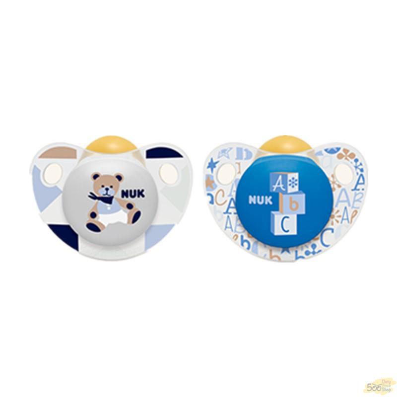 德国 NUK 乳胶安抚奶嘴TRENDLINE系列 6-18个月 蓝色/灰色 德国 NUK 乳胶安抚奶嘴TRENDLINE系列 6-18个月 蓝色/灰色