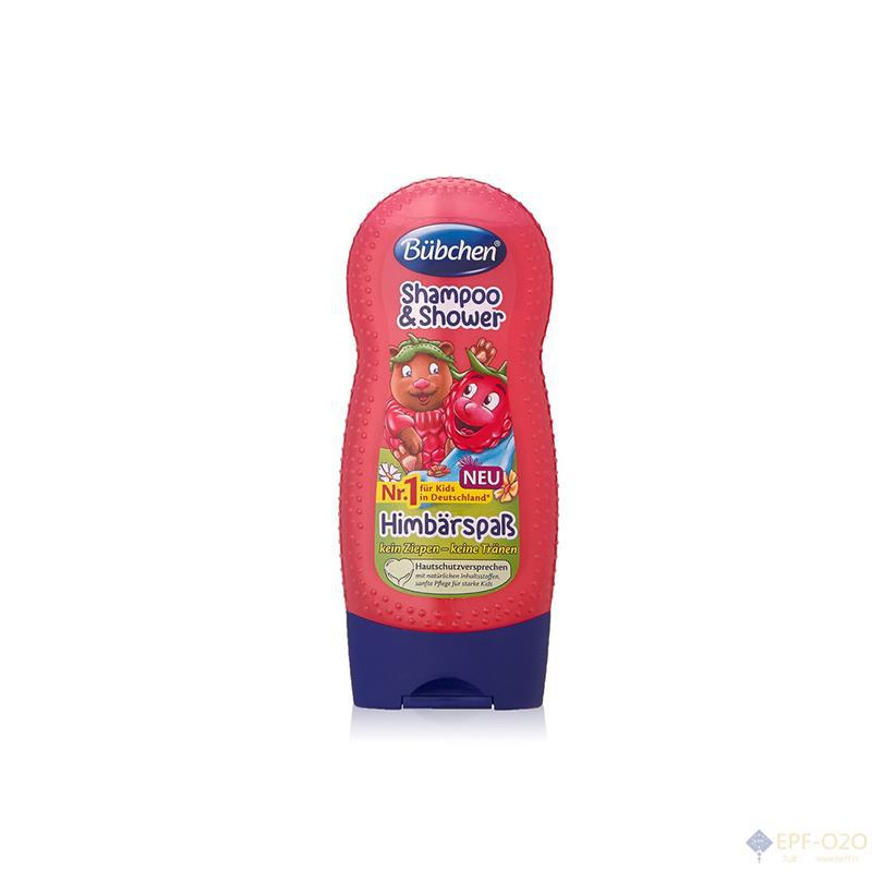 Bübchen宝比珊 儿童二合一洗发液沐浴液 覆盆子味 230ml