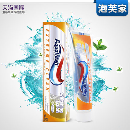 美国直邮进口Aquafresh三色去渍美白牙齿预防蛀牙三合一防护牙膏 美国直邮进口Aquafresh三色去渍美白牙齿预防蛀牙三合一防护牙膏