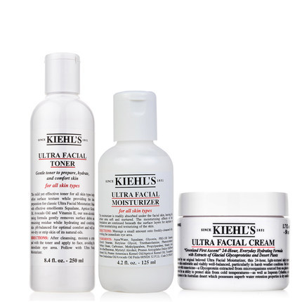 Kiehl's科颜氏 高保湿精华爽肤水250ml+保湿乳125ml+霜50ml 包邮 Kiehl's科颜氏 高保湿精华爽肤水250ml+保湿乳125ml+霜50ml 包邮