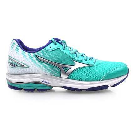 MIZUNO 女慢跑鞋 WAVE RIDER 19- 路跑 慢跑 湖水绿白@J1GD160304 MIZUNO 女慢跑鞋 WAVE RIDER 19- 路跑 慢跑 湖水绿白@J1GD160304