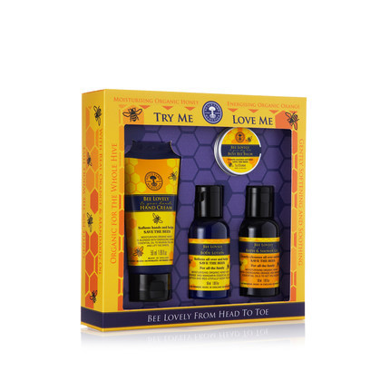 英国NYR 小蜜蜂礼盒装  蜜蜂沐浴露 身体乳 手霜 唇膏 从头到脚