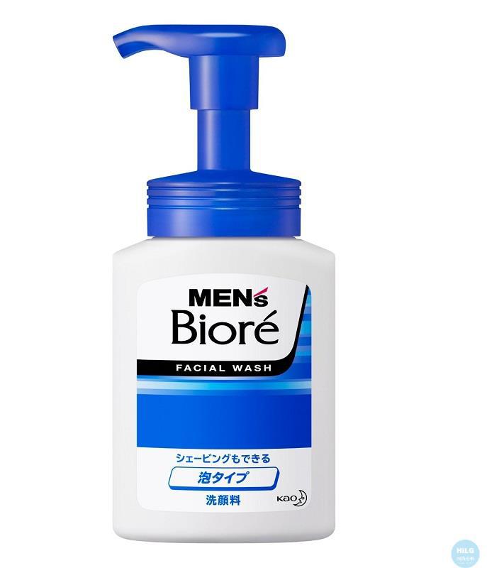日本Kao花王 碧柔Biore/男士洁面剃须两用泡沫洗面奶 深蓝保湿款